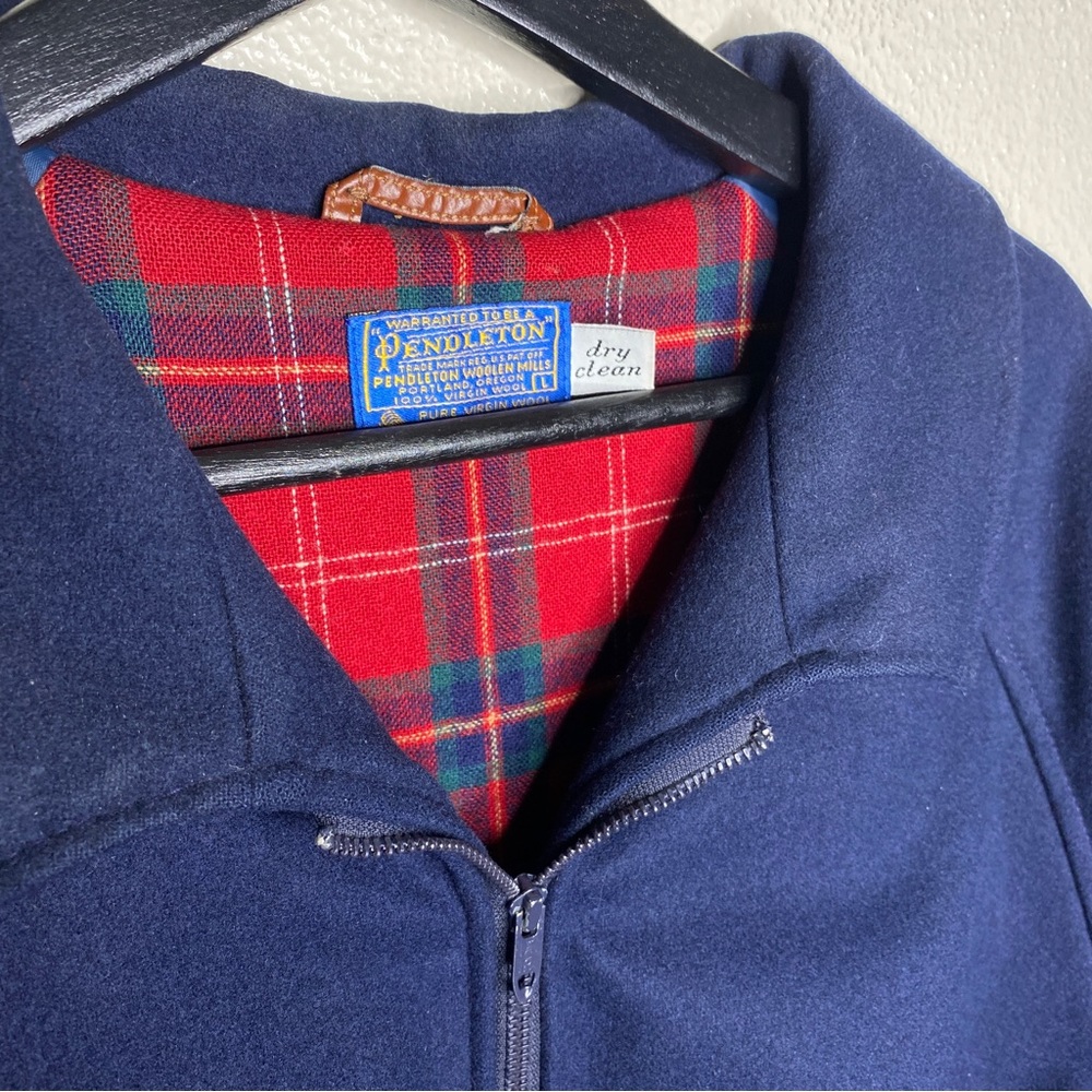 Pendleton Navy Blue Bomber Jacket - image 4